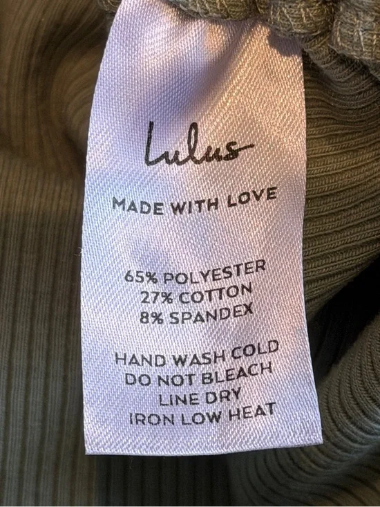 Lulus Women’s Over and Over Sage Green Ribbed Sleeveless Dress Size M (NWT) - Picture 8 of 11